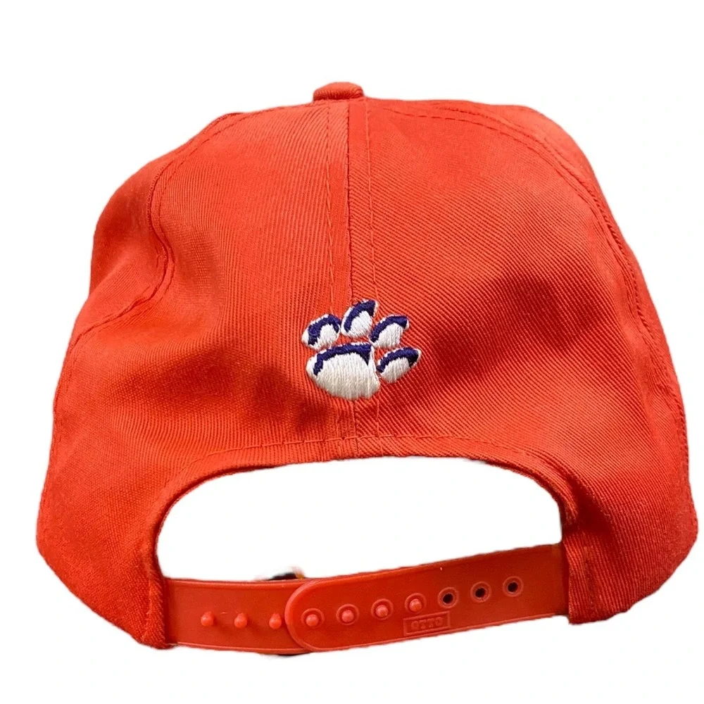 Vintage Clemson Tigers Snapback Hat Cap Football 90s‎ Orange Paw OSFA